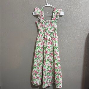 Hill House Floral Dress - Pink and Green
